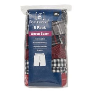 6 Pack Woven Boxers sz 3xl